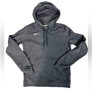 Nike Sweater Mens Size S Dark Gray Swoosh Logo Hoodie Casual Sweatshirt #E Warm